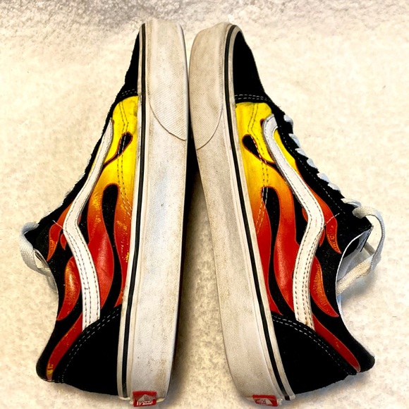 Vans Old Skool Flame Fire Slate Shoes - Picture 6 of 9